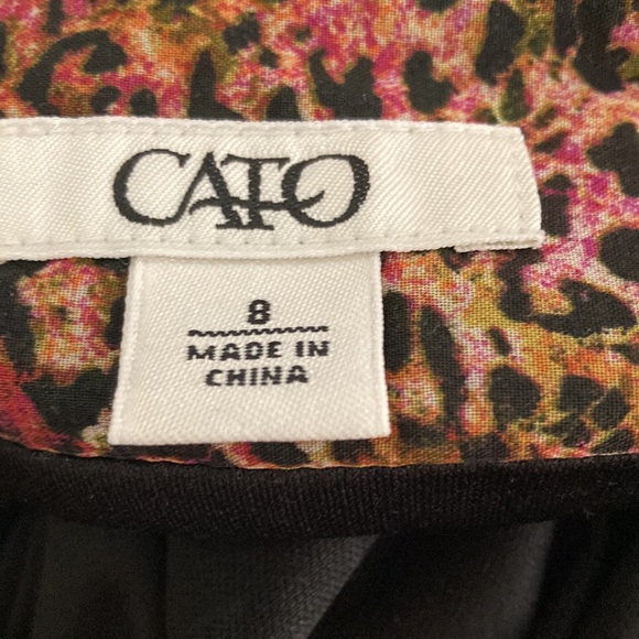 Cato Animal Print Semi Sheer Full Lined Maxi Skirt Size 8 - Picture 7 of 9